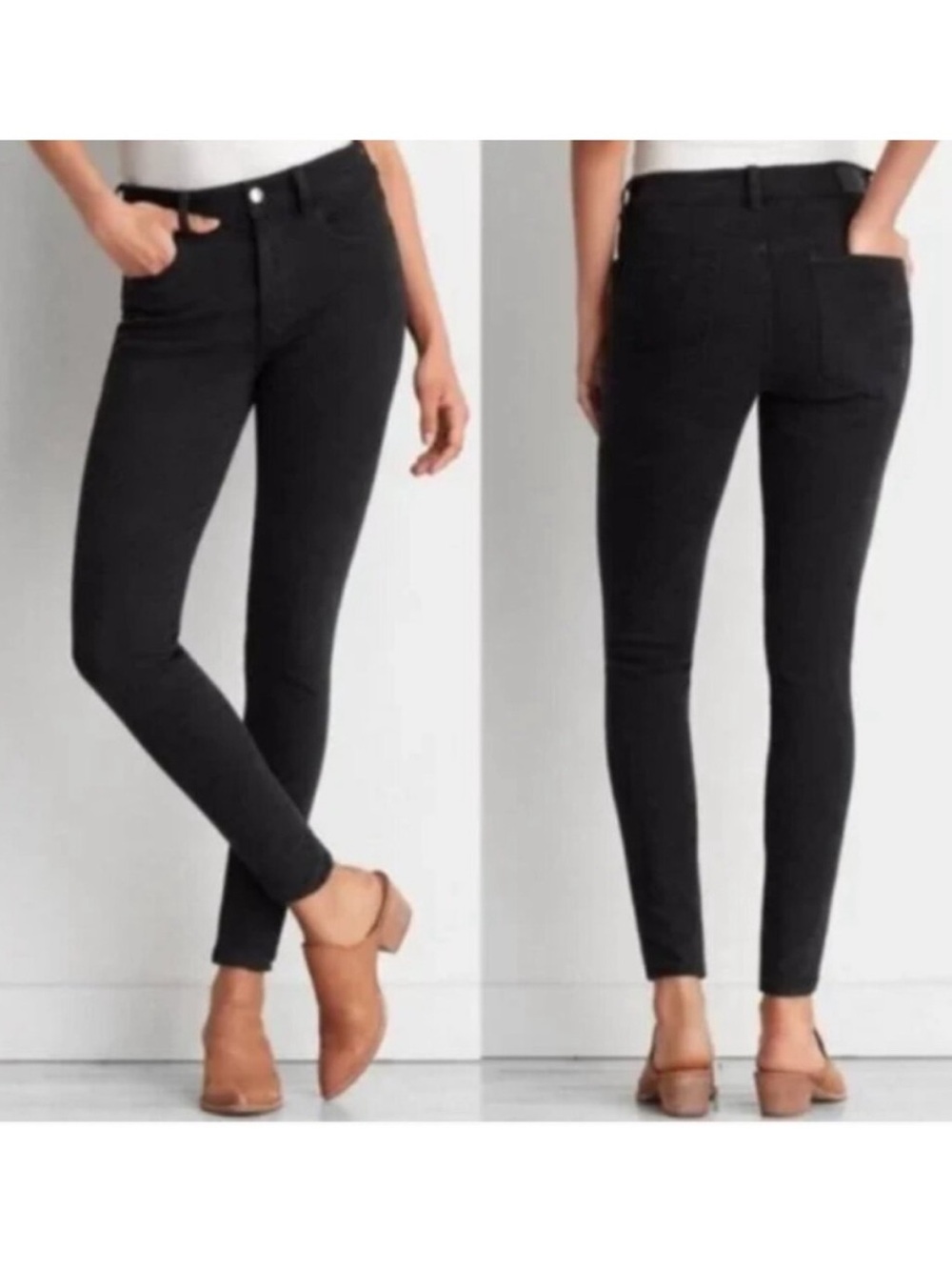 American Eagle Hi-Rise Jeggings Black Size 14 Regular NWT